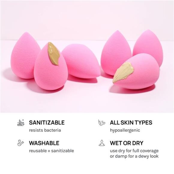 Sponge Set Latex Free and High-definition Set of 6 makeup Wonder blender - Picture 5 of 8